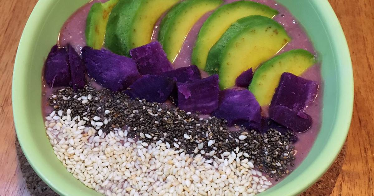 Resep Purple yam &amp; banana oats smoothies bowl oleh Fita Prasetyani ...