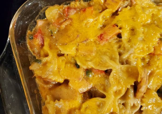 Steps to Make Homemade Chili and cheddar bowtie casserole