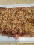 Masa Pizza integral en Amasadora con mermelada, queso, pollo y piña