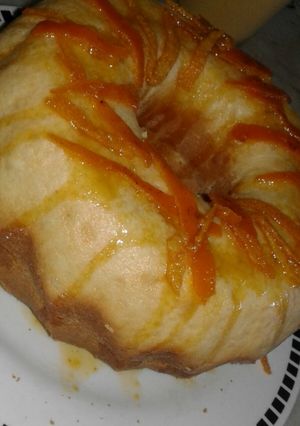 Una foto de Budín de naranja con mandarinas confitadas
