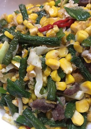 Foto resep Oseng Daging Jagung pelangi