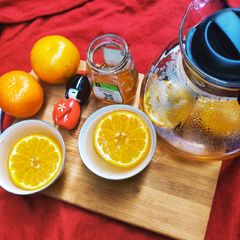 A picture of Orange Honey Qehwa 🍯 🍊.