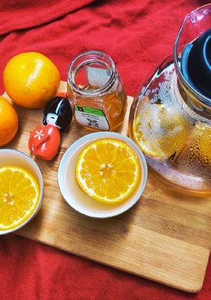 A picture of Orange Honey Qehwa 🍯 🍊.