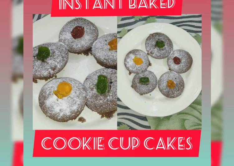 Instant Baked Cookie Cup Cakes🧁