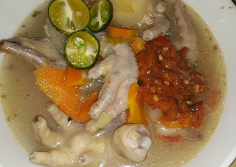 Resep Sop singkong ceker Anti Gagal