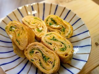 香菜豆皮蛋卷
