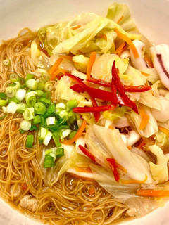 生炒花枝雞絲麵 的食譜成品照片