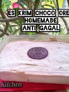 Foto resep Es krim choco Oreo homemade lembut dan creamy anti gagal