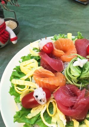 【聖誕壽司蛋糕】 的食譜成品照片