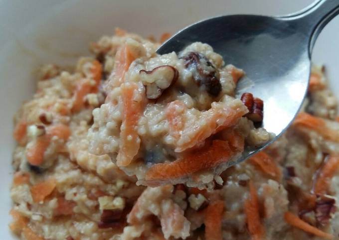 Vickys Easter Carrot Cake Overnight Oats, GF DF EF SF NF