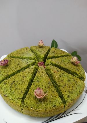 عکسی از دستور کیک اسفناج