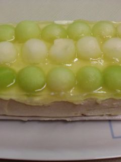 Una foto de Tarta de mousse de melón