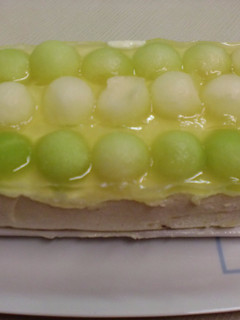 Una foto de Tarta de mousse de melón