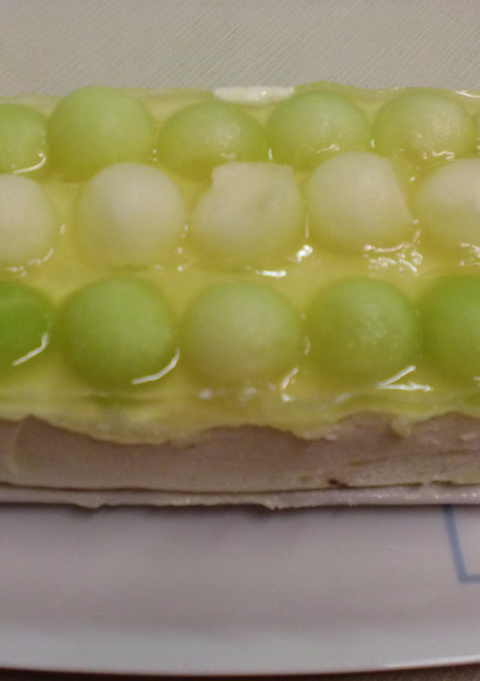 Una foto de Tarta de mousse de melón