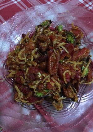 Foto resep Teri balado pete kulit melinjo