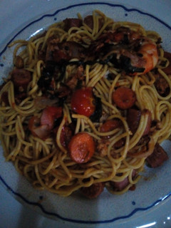 A picture of Curry Spaghetti with Grilled Veg.
