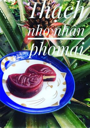 Hình của món Thạch nho nhân phomai.