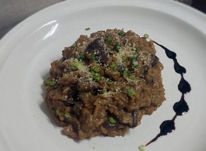 Una foto de Risotto de hongos