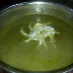A picture of Spinach sour soup.