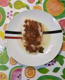 Filete de fletan con virutas jamón a la papillote