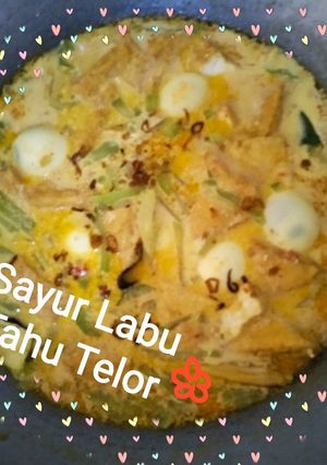 Foto resep Sayur Labu Tahu Telor