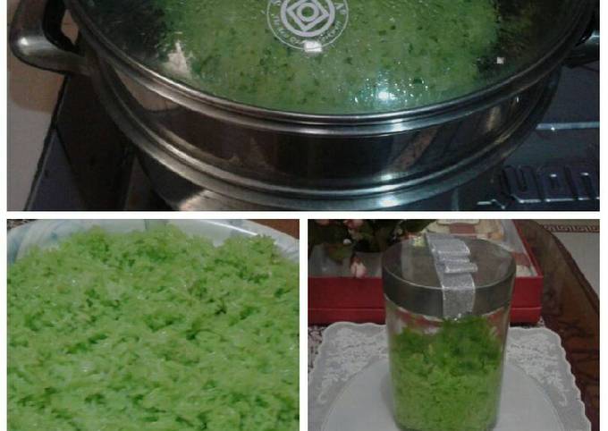 Resep Tape  Ketan Hijau  oleh Rini Julia Cookpad