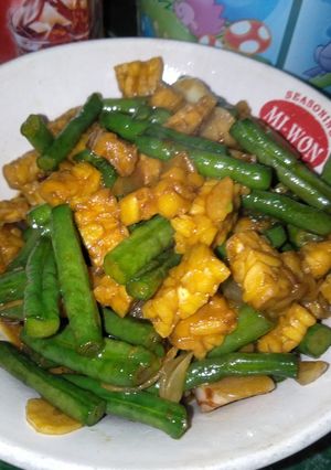 Foto resep Tumis tempe kacang panjang