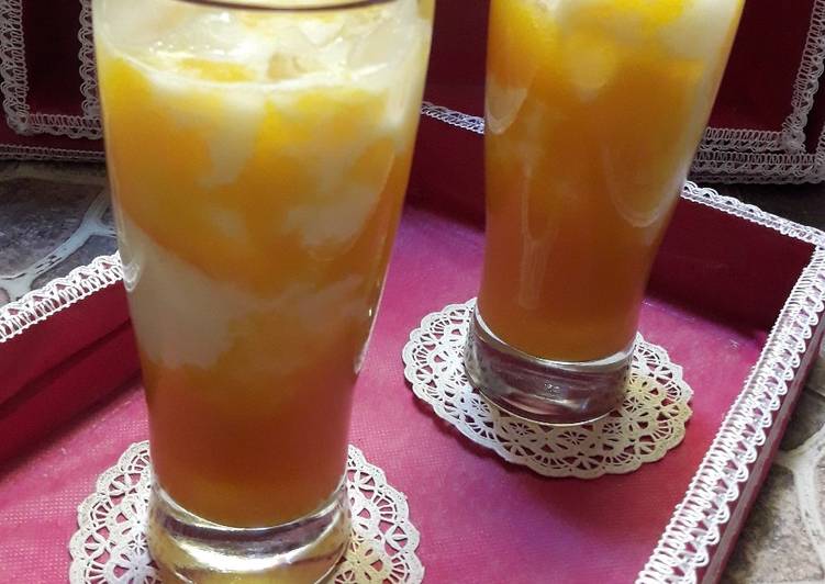 Langkah Mudah untuk Menyiapkan Mango juice milk Anti Gagal