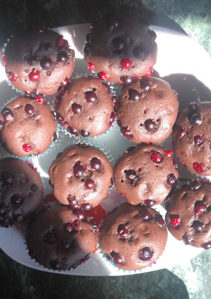 Кекси з какао і 🍒