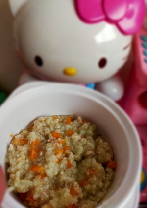 Foto resep Nasi daging kacang hijau makanan sehat anak 1 tahun