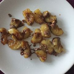A picture of Banana dessert in a minute🍌.