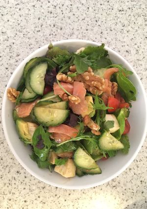Foto resep Salad smoked salmon