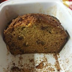 A picture of Banana chocolate or nut bread.