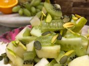 A picture of green grapes