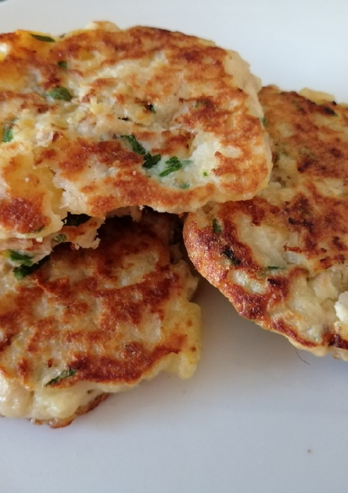 Una foto de Hamburguesas de patata y atún dietéticas