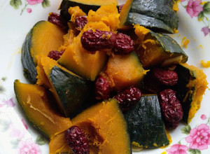 紅棗蒸南瓜（家常菜）（清冰箱料理）（便當菜）（素食料理） 的食譜成品照片