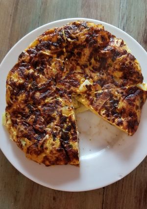 Una foto de Tortilla de repollo rápida (sin papa)