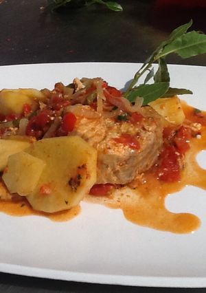 Una foto de Chupin de pescado al disco