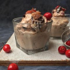 A picture of Chocolate cherry ice cream.