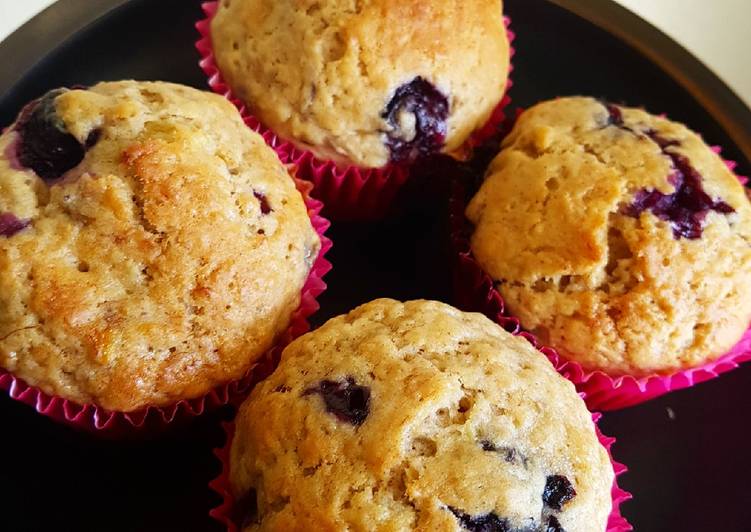 Recipe of Quick Blueberry and banana muffins