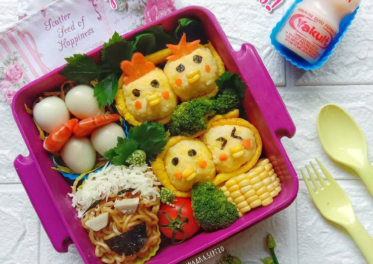 Cara mudah Membuat Happy Bento Baby Huey Lezat