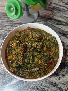 A picture of Vegetable egusi soup.