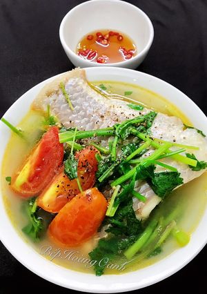 Hình của món Canh Cá Diêu Hồng Nấu Ngót.