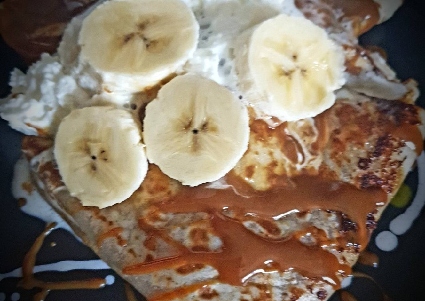 Crepes de Dulce de leche y plátano