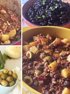 A picture of Cuban Picadillo with Wagyu Beef.