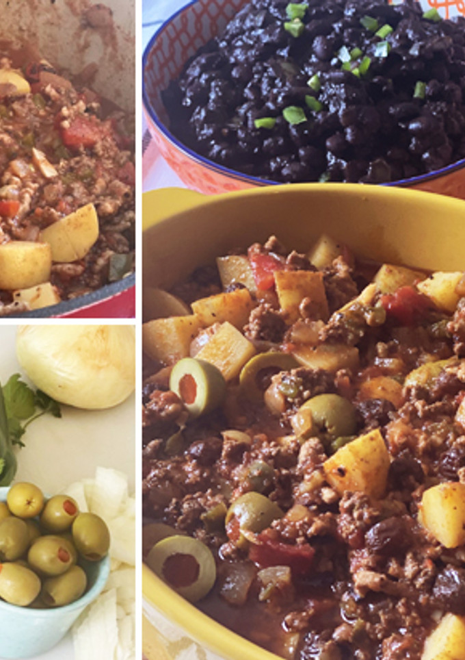 A picture of Cuban Picadillo with Wagyu Beef.