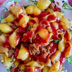 A picture of Beef mince pasta😋.