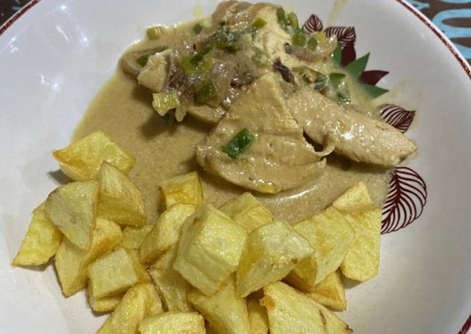 ALMUERZO-CENA: Pollo A La Mostaza Con Papas Fritas Receta De Cata ...