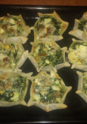 Una foto de Tarteletas prácticas de espinacas