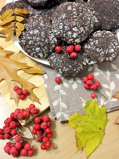 Фото Американське різдвяне печиво Chocolate Crinkles.